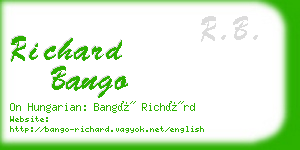 richard bango business card